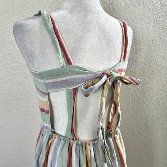Chic Wish Pastel Stripe Maxi Sun Dress Size Large Kawaii Princesscore Summer - Picture 9 of 14